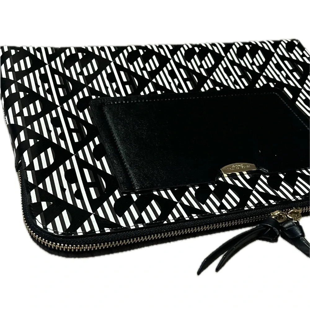 HENRI BENDEL laptop case New York Double Zipper, Saffiano Leather